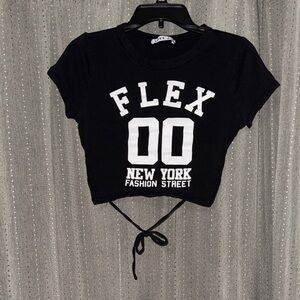 Love J Black Flex New York Crop Top
